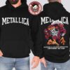 Metallica M72 Virginia Tech 2025 Venue Tee In Blacksburg VA At Lane Stadium On May 7 2025 Skeleton Mascot HokieBird Two Sided T-Shirt Metallica M72 Virginia Tech 2025 Venue Tee In Blacksburg VA At Lane Stadium On May 7 2025 Skeleton Mascot HokieBird Two Sided T-Shirt