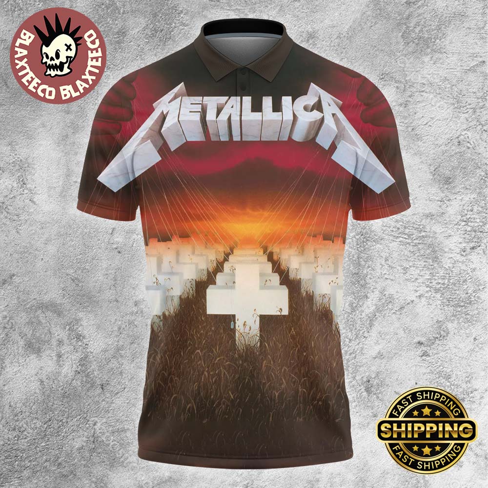 Metallica Master Of Puppets Album Cover Art 2025 Polo Shirt Metallica Master Of Puppets Album Cover Art 2025 Polo Shirt