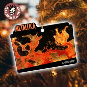 Metallica Master Of Puppets Album Cover Art License Plate Shape Holiday Christmas Decorations Ornament
