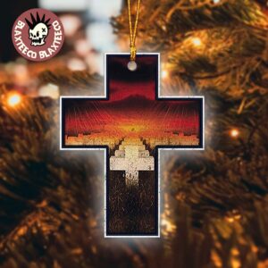 Metallica Master Of Puppets Album Holiday Cross Christmas Tree Decorations Ornament
