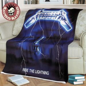 Metallica Ride The Lightning Album Cover Art Gift For Fans Fleece Blanket