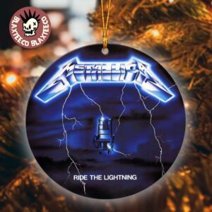 Metallica Ride The Lightning Album Cover Festive 2025 Christmas Tree Decorations Ceramic Ornament