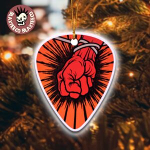Metallica St Anger Album Cover Art Guitar Pick Shape Holiday Christmas Decorations Ornament
