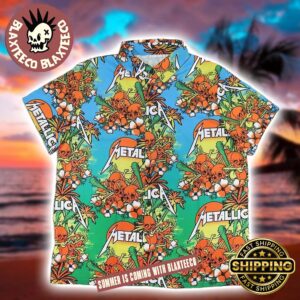 Metallica Sunset Tropical Skull Pattern 2025 Summer Hawaiian Shirt