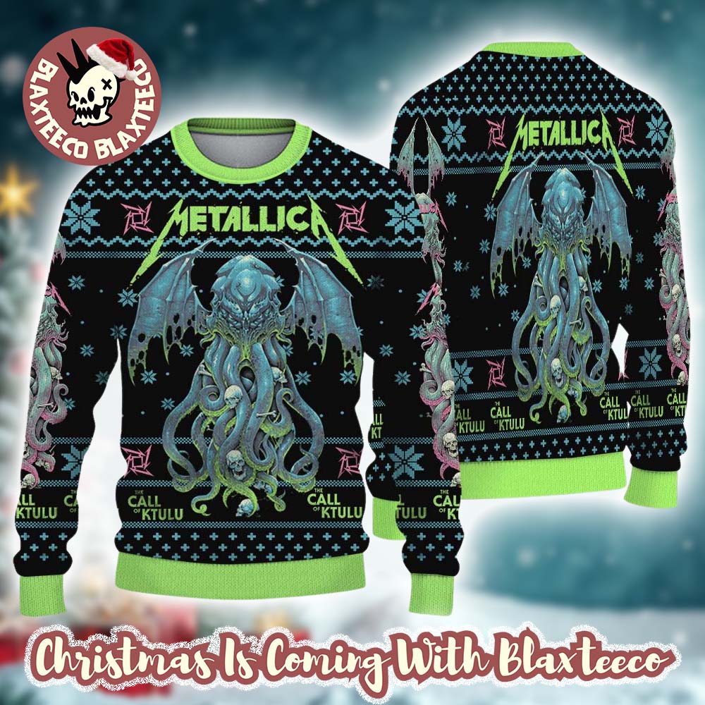 Metallica The Call Of Ktulu Art By Luke Preece 2025 Ugly Christmas Sweater Metallica The Call Of Ktulu Art By Luke Preece 2025 Ugly Christmas Sweater