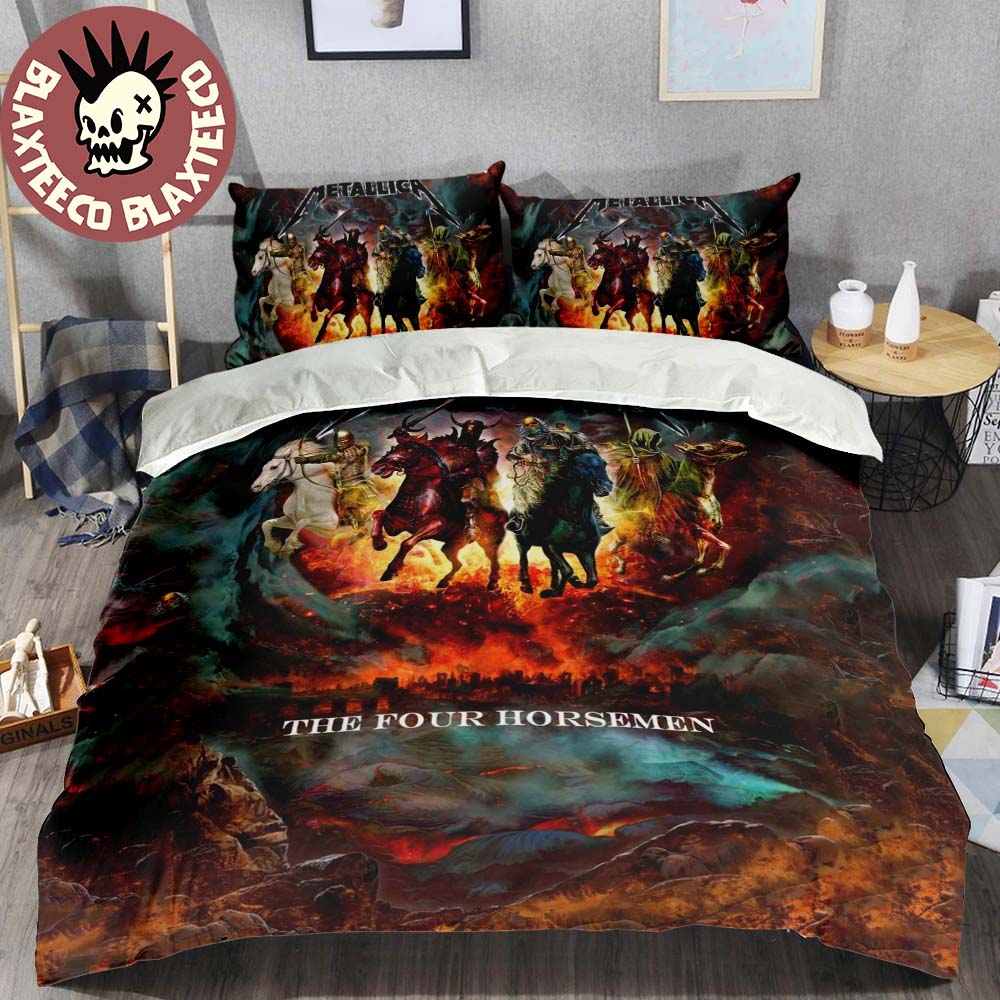 Metallica The Four Horsemen Apocalypse Artwork Bedding Set Metallica The Four Horsemen Apocalypse Artwork Bedding Set