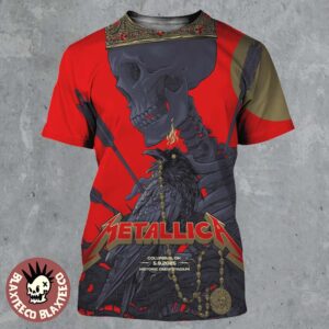 Metallica Tonight Venue Poster At M72 Sonic Temple In Columbus Ohio On May 9 2025 Historic Crew Stadium Skeleton King Art All Over Print Shirt