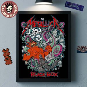 Metallica X Squindo Explosive Black Box Eruption Inspired Poster Canvas For Home Decor