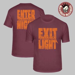 Metallica X Virginia Tech 2025 Exit Light Enter Night Slogan Vintage Maroon Two Sided Essentials T-Shirt
