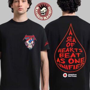 Metallica x American Red Cross X Squindo M72 World Tour A Sea Of Hearts Beat As One United T-Shirt