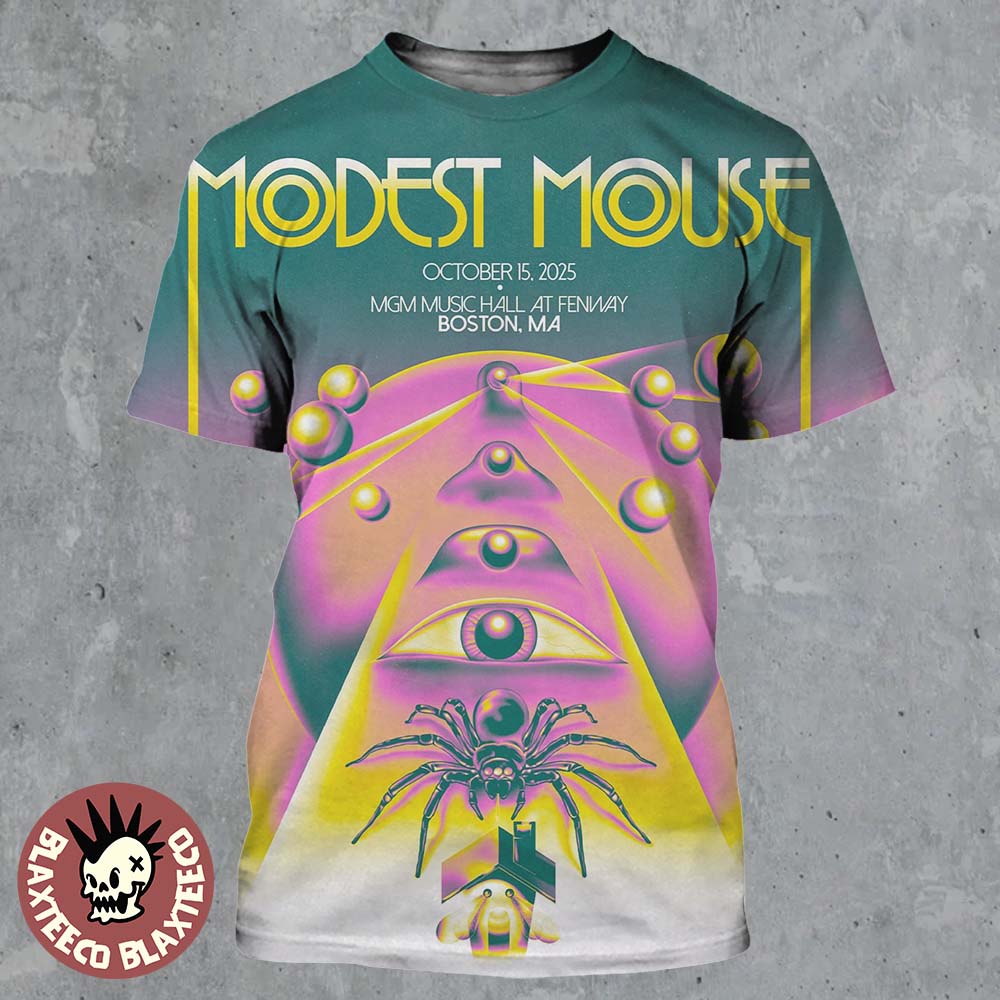 Modest Mouse Boston MA 2025 Gig Poster At MGM Music Hall At Fenway On October 15 2025 All Over Print Shirt