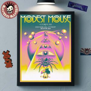 Modest Mouse Boston MA 2025 Gig Poster At MGM Music Hall At Fenway On October 15 2025 Home Decor Poster Canvas