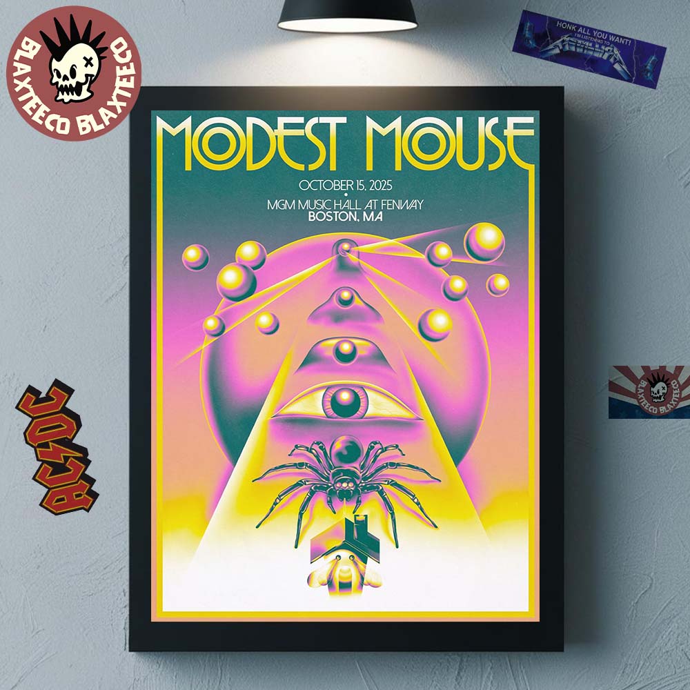 Modest Mouse Boston MA 2025 Gig Poster At MGM Music Hall At Fenway On October 15 2025 Home Decor Poster Canvas Modest Mouse Boston MA 2025 Gig Poster At MGM Music Hall At Fenway On October 15 2025 Home Decor Poster Canvas