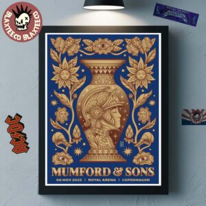 Mumford And Sons Copenhagen Denmark 2025 Event Poster At Royal Arena On November 8 2025 The Greek Vase Art Home Decor Poster Canvas
