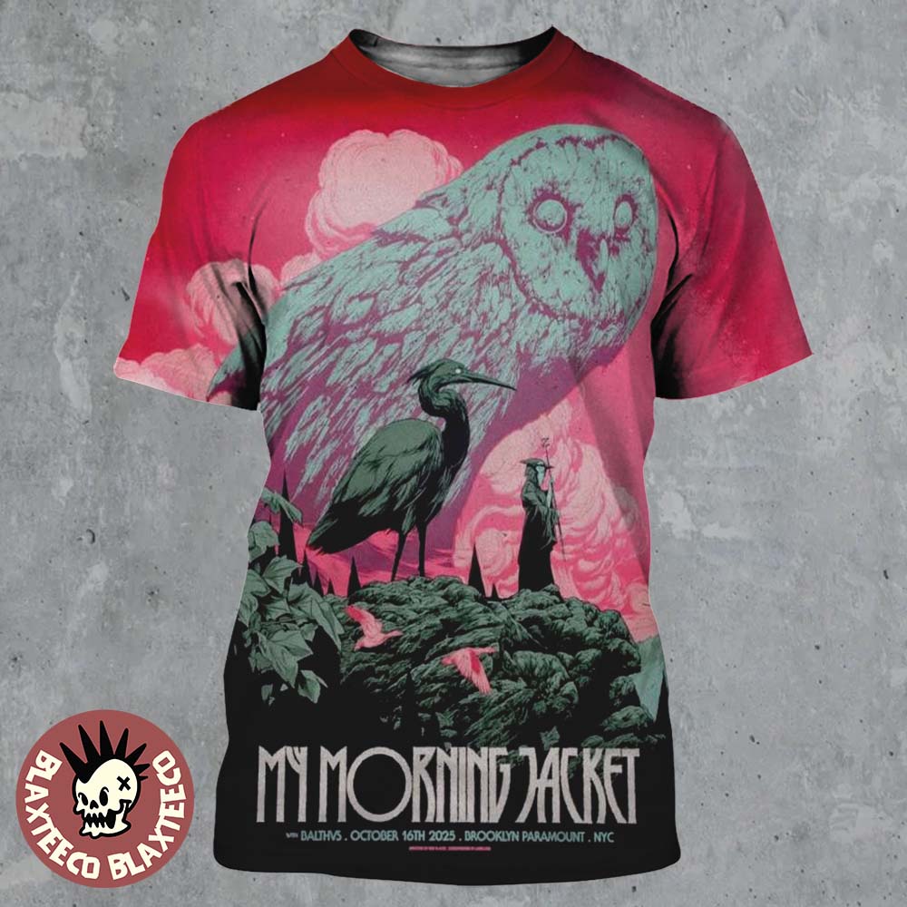 My Morning Jacket New York 2025 Venue Poster At Brooklyn Paramount On October 16 2025 All Over Print Shirt