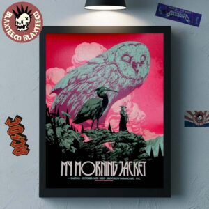 My Morning Jacket New York 2025 Venue Poster At Brooklyn Paramount On October 16 2025 Home Decor Poster Canvas