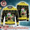Nirvana Smiley Big Logo Signature Black And Yellow Ugly Christmas Sweater Nirvana Smiley Big Logo Signature Black And Yellow Ugly Christmas Sweater