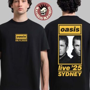 Oasis Live 25 Tour Sydney Australia 2025 Night 2 Merch Tee At Accor Stadium On November 8 T-Shirt
