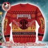 Pantera Christmas Wreath Fucking Holiday Snowy Night Knitted 2025 Ugly Christmas Sweater Pantera Christmas Wreath Fucking Holiday Snowy Night Knitted 2025 Ugly Christmas Sweater