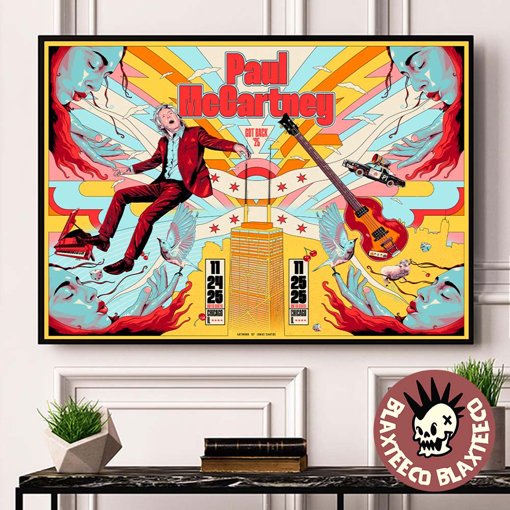 Paul McCartney Got Back 2025 Chicago IL Event Poster At United Center On November 24 25 2025 Home Decor Poster Canvas Paul McCartney Got Back 2025 Chicago IL Event Poster At United Center On November 24 25 2025 Home Decor Poster Canvas