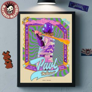 Paul McCartney Got Back 2025 Denver Colorado Event Poster At Coors Field On October 11 2025 Macca Baseball Batter Art Home Decor Poster Canvas