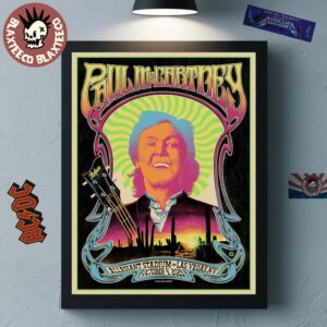 Paul McCartney Got Back 2025 Las Vegas Event Poster At Allegiant Stadium On October 4 2025 Home Decor Poster Canvas
