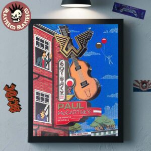 Paul McCartney Nashville 2025 Event Poster At The Pinnacle On November 6 2025 Home Decor Poster Canvas