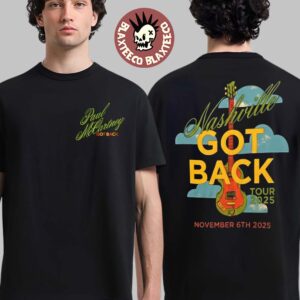 Paul McCartney Nashville 2025 Venue Tee At The Pinnacle On November 6 2025 Got Back Tour 2025 Guitar Black T-Shirt