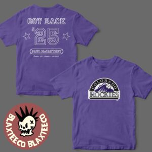 Paul McCartney x Colorado Rockies Got Back 2025  Denver Colorado On October 11 2025 Purple T-Shirt