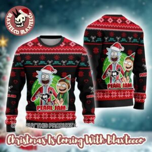 Pearl Jam X Rick and Morty Holiday Merry Xmas Gift 2025 Ugly Christmas Sweater