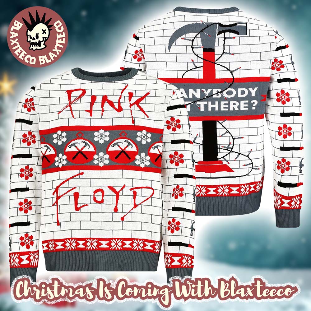 Pink Floyd The Wall Is Anybody Out There Knitted White Holiday Sweater Christmas Jumper Pink Floyd The Wall Is Anybody Out There Knitted White Holiday Sweater Christmas Jumper
