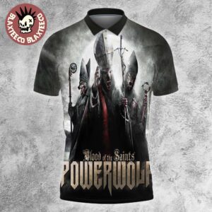 Powerwolf Blood of the Saints Album Cover 2025 Polo Shirt