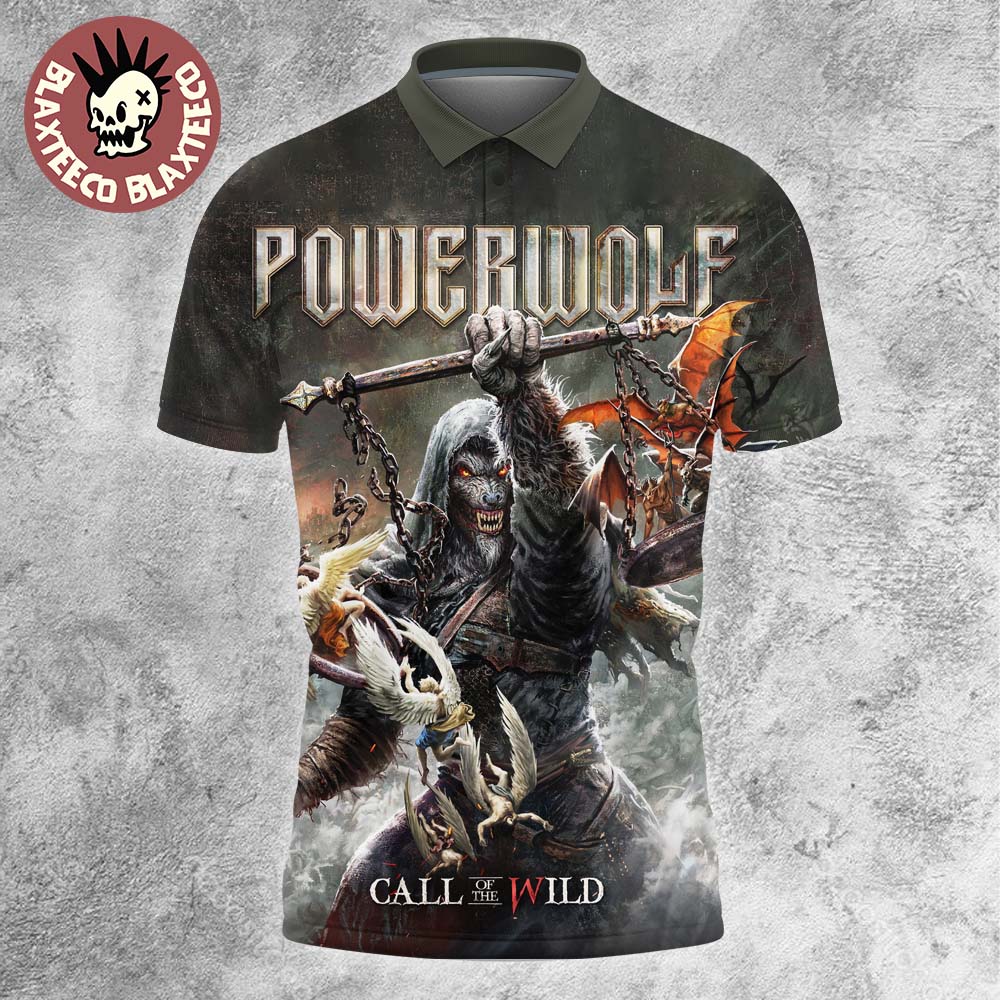 Powerwolf Call Of The Wild Album Cover Polo Shirt Powerwolf Call Of The Wild Album Cover Polo Shirt