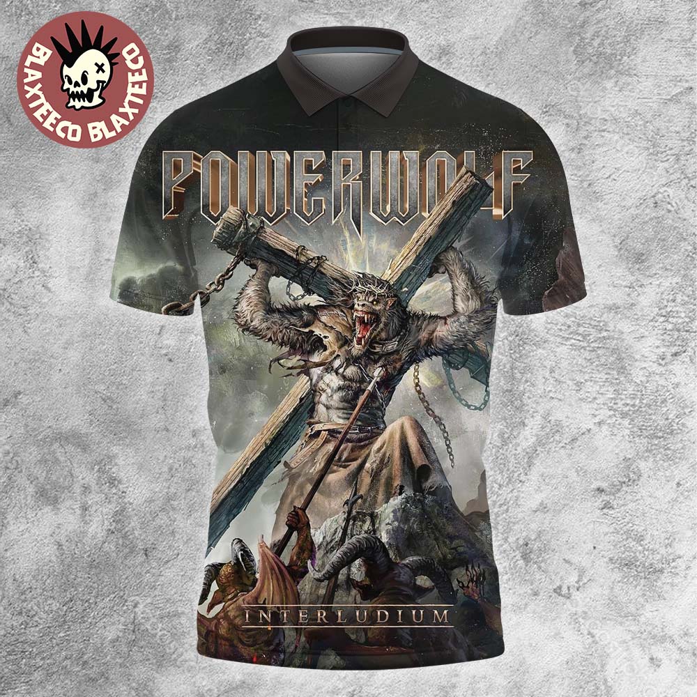 Powerwolf Interludium Album Cover 2025 Polo Shirt Powerwolf Interludium Album Cover 2025 Polo Shirt