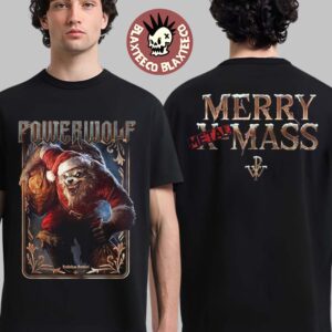 Powerwolf Merry Metal X-Mas 2025 Santa Werewolf Two Sided T-Shirt