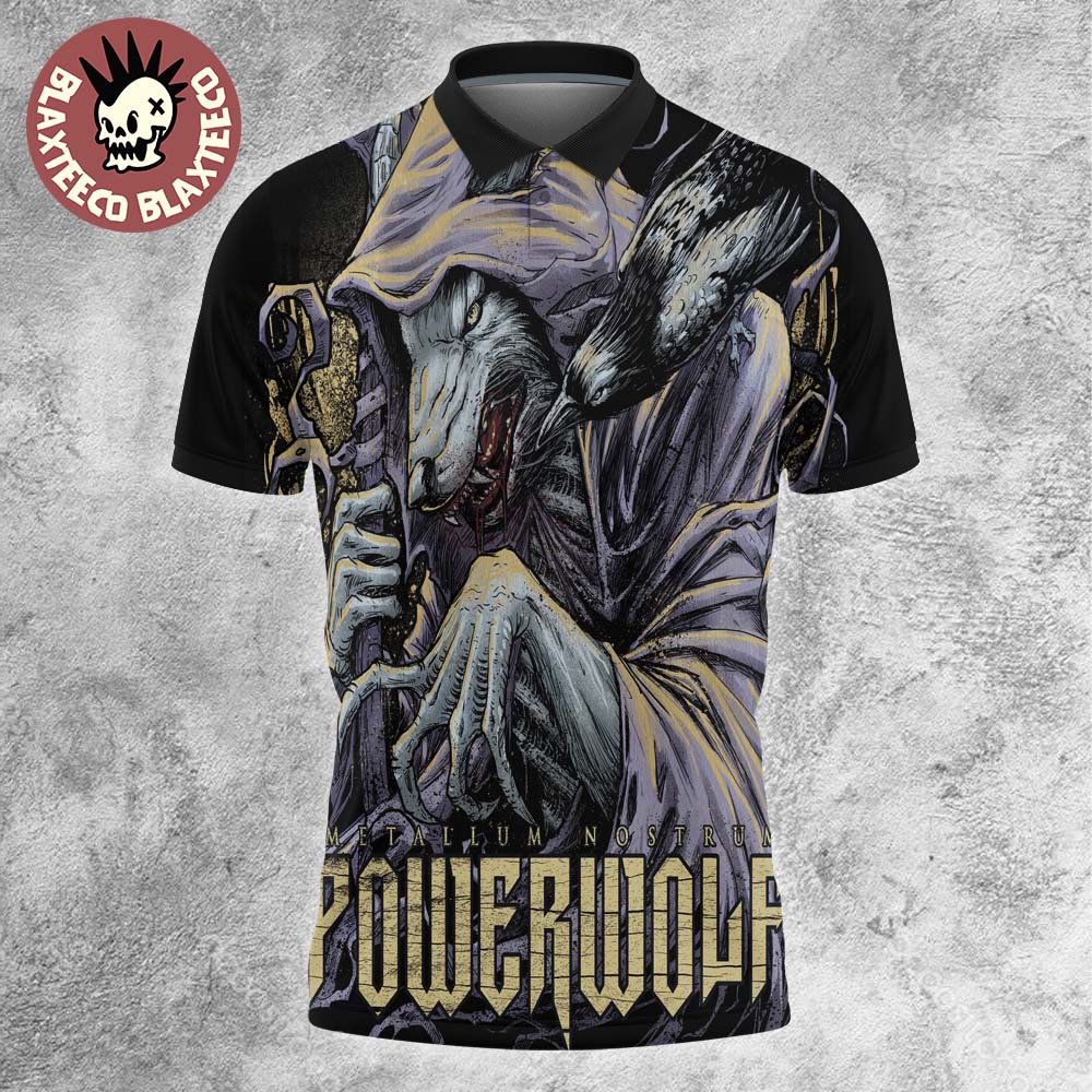 Powerwolf Metallum Nostrum Album Cover Art The Rat Witch Polo Shirt Powerwolf Metallum Nostrum Album Cover Art The Rat Witch Polo Shirt