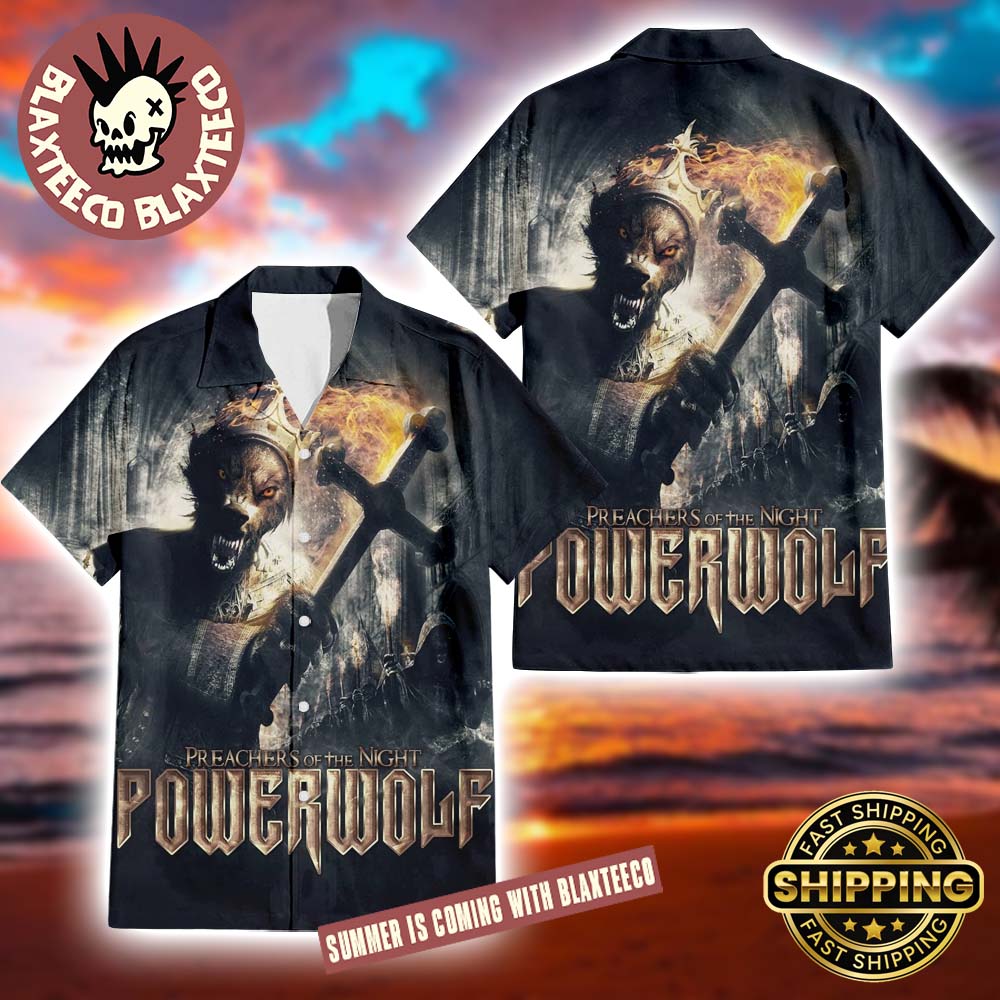Powerwolf Preachers of the Night Album Cover Art Gift For Fans Summer 2025 Hawaiian Shirt Powerwolf Preachers of the Night Album Cover Art Gift For Fans Summer 2025 Hawaiian Shirt