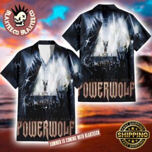Powerwolf Preaching at the Breeze Album Cover 2025 Summer Powerwolf Hawaiian Shirt