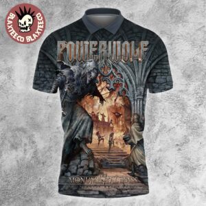 Powerwolf The Monumental Mass A Cinematic Metal Event Album Cover Polo Shirt