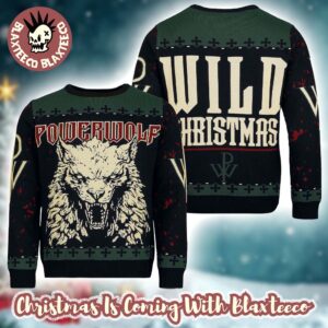 Powerwolf Wild Christmas 2025 The Werewolf Knitted Holiday Sweater Christmas Jumper