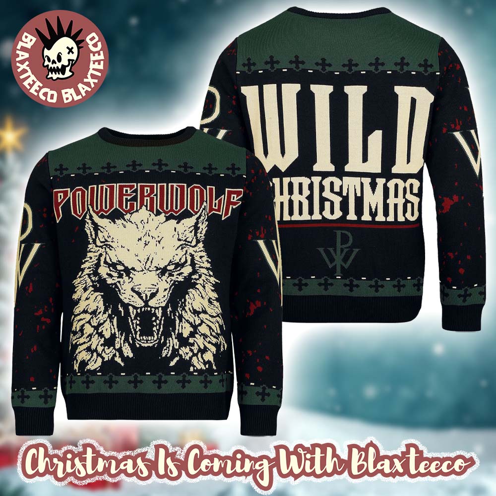 Powerwolf Wild Christmas 2025 The Werewolf Knitted Holiday Sweater Christmas Jumper Powerwolf Wild Christmas 2025 The Werewolf Knitted Holiday Sweater Christmas Jumper
