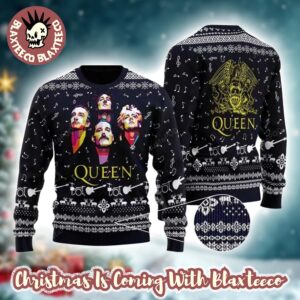 Queen Band Bohemian Rhapsody Signature Graphic Signature Knitted Ugly Christmas Sweater