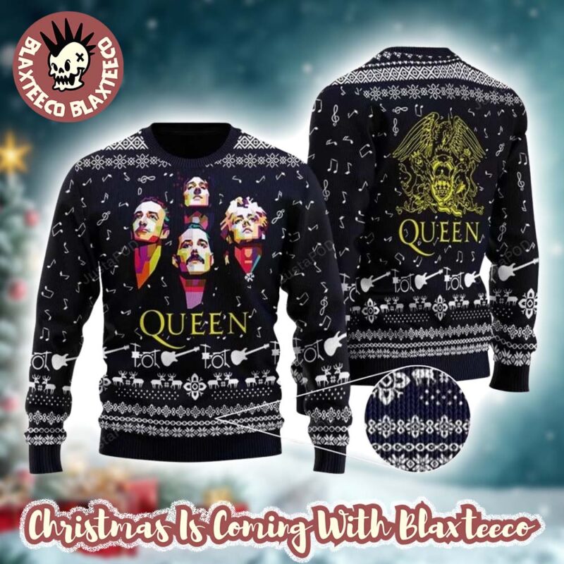 Queen Band Bohemian Rhapsody Signature Graphic Signature Knitted Ugly Christmas Sweater 8Elg7 tv8qzh.jpg