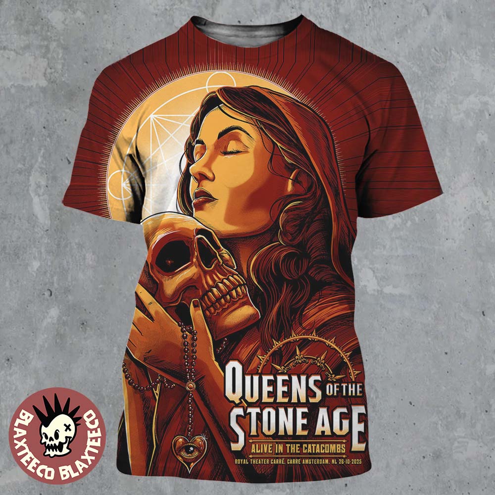 Queens Of The Stone Age Amsterdam Netherlands 2025 Event Poster At Koninklijk Theater Carre On October 26 2025 All Over Print Shirt Queens Of The Stone Age Amsterdam Netherlands 2025 Event Poster At Koninklijk Theater Carre On October 26 2025 All Over Print Shirt