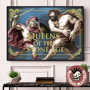 Queens Of The Stone Age Antwerp Belgium 2025 Event Poster At Queen Elisabeth Hall On October 27 2025 Landscape Poster Canvas