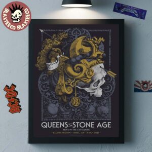 Queens Of The Stone Age Basel Switzerland 2025 Venue Poster At Baloise Session On 21 October 2025 Home Decor Poster Canvas