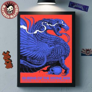 Queens Of The Stone Age Monterrey Mexico 2025 Event Poster At Estadio Banorte On November 12 2025 Home Decor Poster Canvas