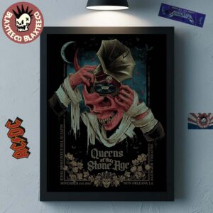 Queens Of The Stone Age New Orleans Los Angeles 2025 Event Poster At Saenger Theatre On November 21 2025 Home Decor Poster Canvas