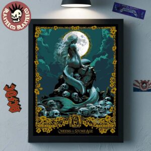 Queens Of The Stone Age New Your 2025 Event Poster At Beacon Theatre On October 10 2025 The Death Mermaid Art Home Decor Poster Canvas