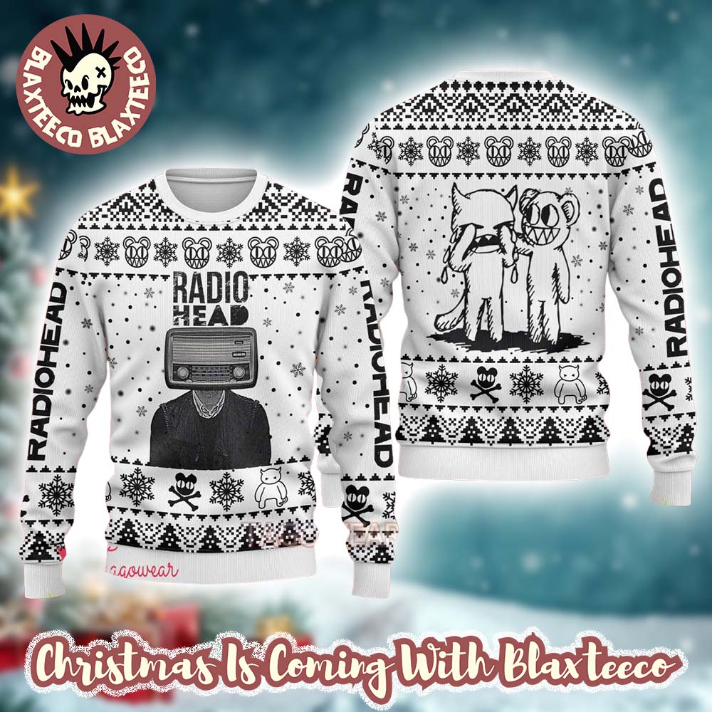 Radiohead Knitted White Ugly Christmas Sweater Radiohead Knitted White Ugly Christmas Sweater